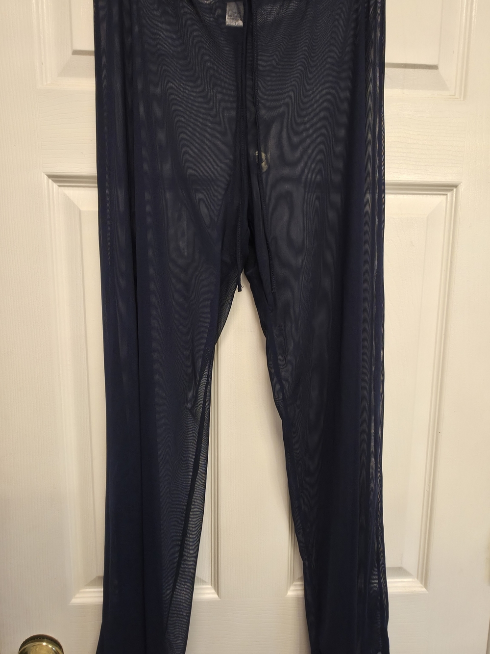 Jordan Taylor Navy Sheer Wide-Leg Pants